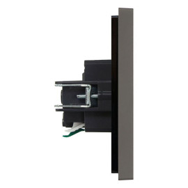 Розетка СП FORTE&PIANO FP313 16А с заземл. защ. шторки безвинт. крепл. сер. IEK FP-R14-16-1-K03