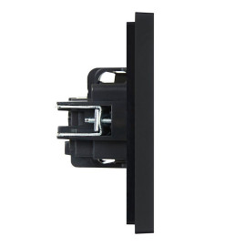 Розетка СП FORTE&PIANO FP115 16А с заземл. защ. шторки винт. крепл. черн. IEK FP-R14-16-K02