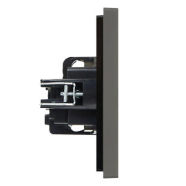 Розетка СП FORTE&PIANO FP315 16А с заземл. защ. шторки винт. крепл. сер. IEK FP-R14-16-K03