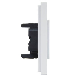 Розетка 2-м СП FORTE&PIANO FP226 10А без заземл. без защ. шторок безвинт. крепл. бел. IEK FP-R20-10-1-K01