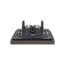 Розетка 2-м СП FORTE&PIANO FP326 10А без заземл. без защ. шторок безвинт. крепл. сер. IEK FP-R20-10-1-K03