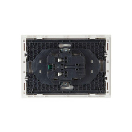 Розетка 2-м СП FORTE&PIANO FP224 16А с заземл. без защ. шторок безвинт. крепл. бел. IEK FP-R21-16-1-K01