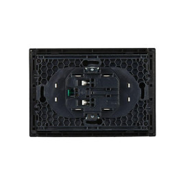 Розетка 2-м СП FORTE&PIANO FP124 16А с заземл. без защ. шторок безвинт. крепл. черн. IEK FP-R21-16-1-K02
