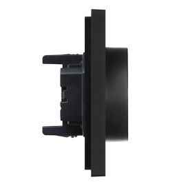 Розетка 2-м СП FORTE&PIANO FP124 16А с заземл. без защ. шторок безвинт. крепл. черн. IEK FP-R21-16-1-K02