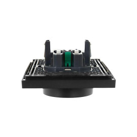 Розетка 2-м СП FORTE&PIANO FP124 16А с заземл. без защ. шторок безвинт. крепл. черн. IEK FP-R21-16-1-K02