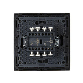 Выключатель проходной 2-кл. СП FORTE&PIANO 10А FP108 с индикацией черн. IEK FP-V22-1-10-1-K02