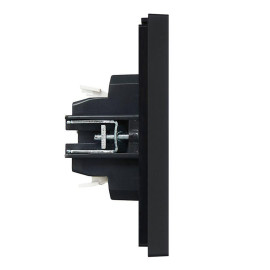 Выключатель проходной 2-кл. СП FORTE&PIANO 10А FP108 с индикацией черн. IEK FP-V22-1-10-1-K02