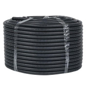 Труба гофрированная d16мм с протяжкой безгалоген. трудногорючая (FRHF) черн. (уп.100м) Plast EKF FRHF-16