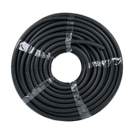 Труба гофрированная d20мм с протяжкой безгалоген. трудногорючая (FRHF) черн. (уп.100м) Plast EKF FRHF-20