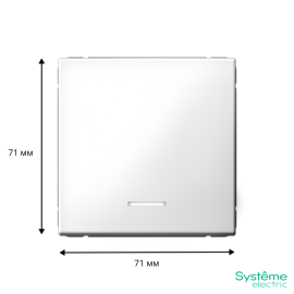 Выключатель 1-кл. ArtGallery 10AX с подсветкой быстрозажим. клем. механизм бел. SE GAL000113S