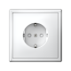 Розетка ArtGallery 16А с заземл. со шторками быстрозажим. клем. механизм бел. SE GAL000145S