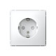 Розетка ArtGallery 16А с заземл. защ. шторки механизм бел. SE GAL000145
