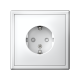 Розетка ArtGallery 16А с заземл. защ. шторки механизм бел. SE GAL000145