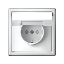 Розетка ArtGallery 16А IP20 с заземл. со шторками с крышкой быстрозажим. клем. механизм бел. SE GAL000146S