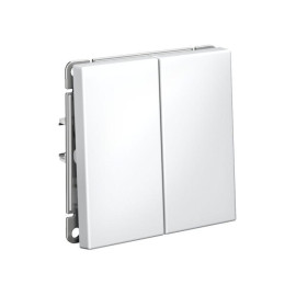 Выключатель 2-кл. ArtGallery 10AX быстрозажим. клем. механизм бел. SE GAL000151S