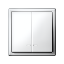 Выключатель 2-кл. ArtGallery (сх. 5а) 10AX с подсветкой механизм бел. SE GAL000153