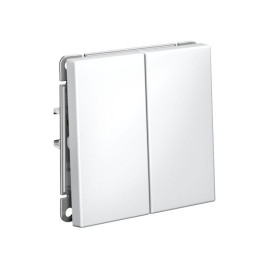 Переключатель 2-кл. ArtGallery 10AX быстрозажим. клем. механизм бел. SE GAL000165S