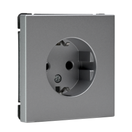 Розетка ArtGallery 16А с заземл. механизм алюм. SE GAL000343