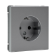 Розетка ArtGallery 16А с заземл. механизм алюм. SE GAL000343