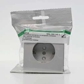 Розетка ArtGallery 16А с заземл. со шторками быстрозажим. клем. механизм алюм. SE GAL000345S