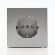 Розетка ArtGallery 16А с заземл. со шторками быстрозажим. клем. механизм алюм. SE GAL000345S