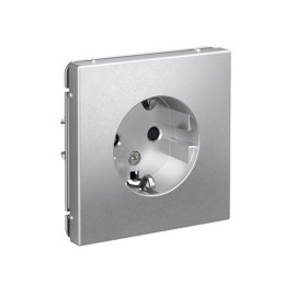 Розетка ArtGallery 16А с заземл. защ. шторки механизм алюм. SE GAL000345