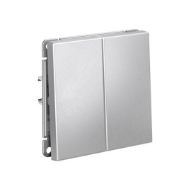 Выключатель 2-кл. ArtGallery 10AX быстрозажим. клем. механизм алюм. SE GAL000351S