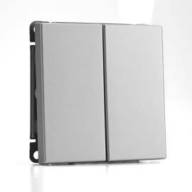 Выключатель 2-кл. ArtGallery (сх. 5) 10AX механизм алюм. SE GAL000351