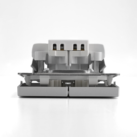 Выключатель 2-кл. ArtGallery (сх. 5) 10AX механизм алюм. SE GAL000351