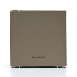 Выключатель 1-кл. ArtGallery (сх. 1а) 10AX с подсветкой механизм шампань SE GAL000513