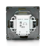 Выключатель 1-кл. ArtGallery (сх. 1а) 10AX с подсветкой механизм шампань SE GAL000513