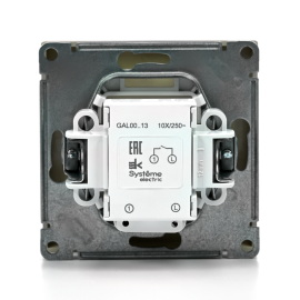 Выключатель 1-кл. ArtGallery (сх. 1а) 10AX с подсветкой механизм шампань SE GAL000513