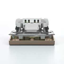 Выключатель 1-кл. ArtGallery (сх. 1а) 10AX с подсветкой механизм шампань SE GAL000513