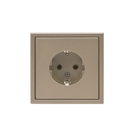 Розетка ArtGallery 16А с заземл. механизм шампань SE GAL000543