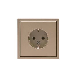 Розетка ArtGallery 16А с заземл. механизм шампань SE GAL000543