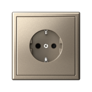 Розетка ArtGallery 16А с заземл. со шторками быстрозажим. клем. механизм шампань SE GAL000545S