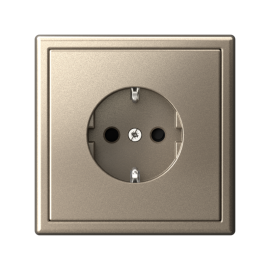 Розетка ArtGallery 16А с заземл. со шторками быстрозажим. клем. механизм шампань SE GAL000545S