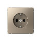 Розетка ArtGallery 16А с заземл. со шторками быстрозажим. клем. механизм шампань SE GAL000545S