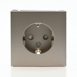 Розетка ArtGallery 16А с заземл. защ. шторки механизм шампань SE GAL000545