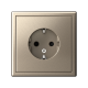 Розетка ArtGallery 16А с заземл. защ. шторки механизм шампань SE GAL000545