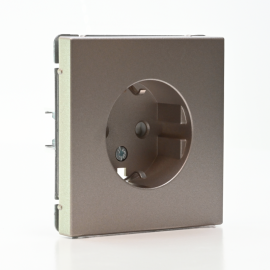 Розетка ArtGallery 16А с заземл. защ. шторки механизм шампань SE GAL000545