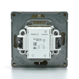 Выключатель 2-кл. ArtGallery (сх. 5) 10AX механизм шампань SE GAL000551