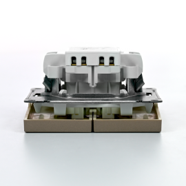 Выключатель 2-кл. ArtGallery (сх. 5) 10AX механизм шампань SE GAL000551