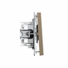 Переключатель 2-кл. ArtGallery 10AX быстрозажим. клем. механизм шампань SE GAL000565S