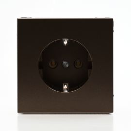 Розетка ArtGallery 16А с заземл. быстрозажим. клем. механизм мокко SE GAL000643S