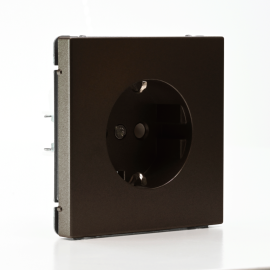 Розетка ArtGallery 16А с заземл. быстрозажим. клем. механизм мокко SE GAL000643S