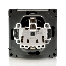 Розетка ArtGallery 16А с заземл. быстрозажим. клем. механизм мокко SE GAL000643S