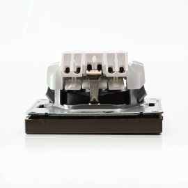 Розетка ArtGallery 16А с заземл. быстрозажим. клем. механизм мокко SE GAL000643S