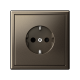 Розетка ArtGallery 16А с заземл. со шторками быстрозажим. клем. механизм мокко SE GAL000645S