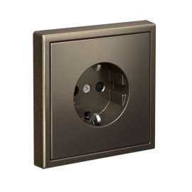 Розетка ArtGallery 16А с заземл. со шторками быстрозажим. клем. механизм мокко SE GAL000645S